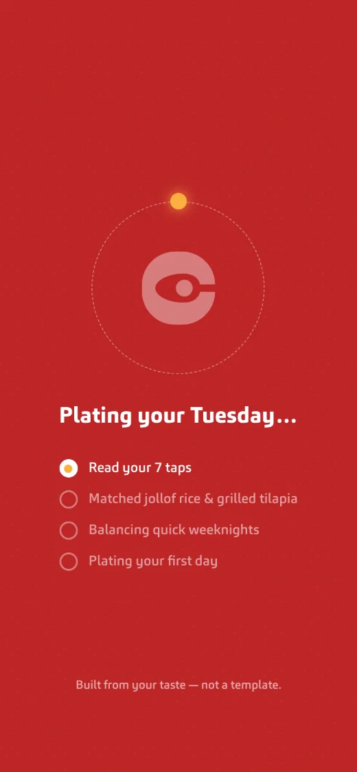 ChopTime building a meal plan
