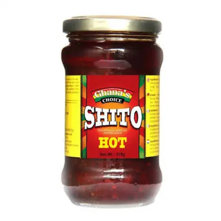 A jar of shito pepper sauce